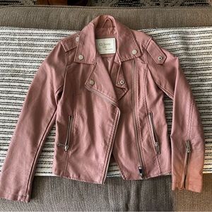 Girls size 7 faux leather pink mauve blush jacket Ci Sono Lids
